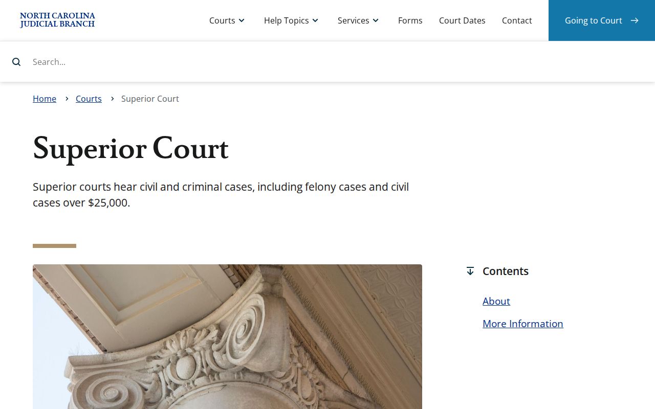 Anson County civil court dockets source showing Superior Court civil jurisdiction