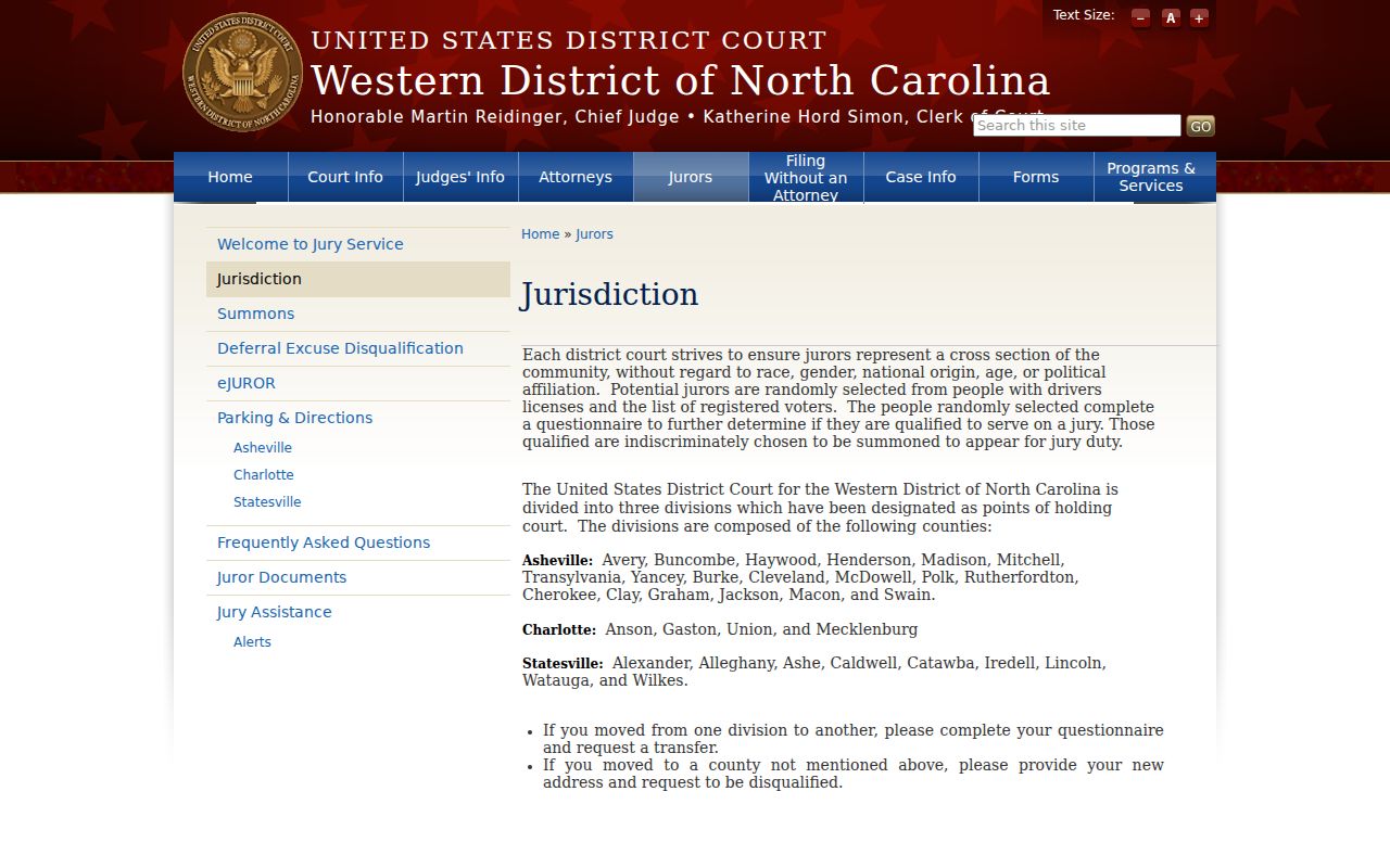 Anson County court docket federal court jurisdiction source