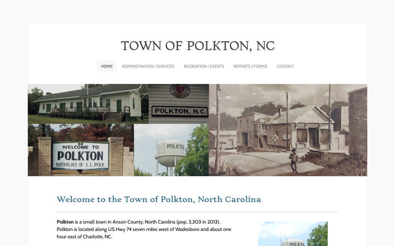 Anson County Polkton Court Records source image of Polkton Town Hall